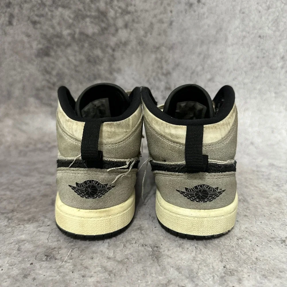 Jordan 1 Mid SE Craft Kids 2.5Y Grey Inside Out FD9090-002 Sneakers Shoes